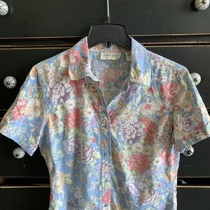vintage floral button down